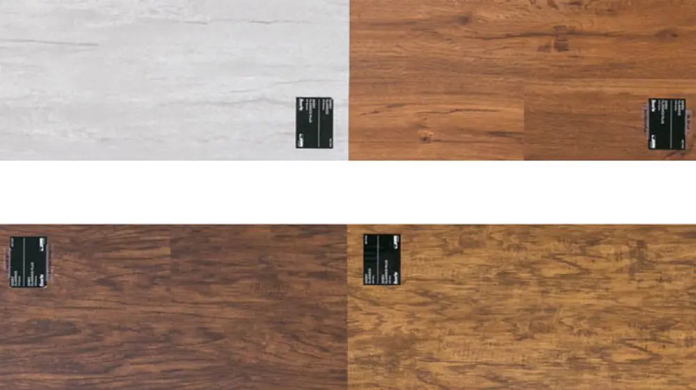 Luxury vinyl plank samples available to order