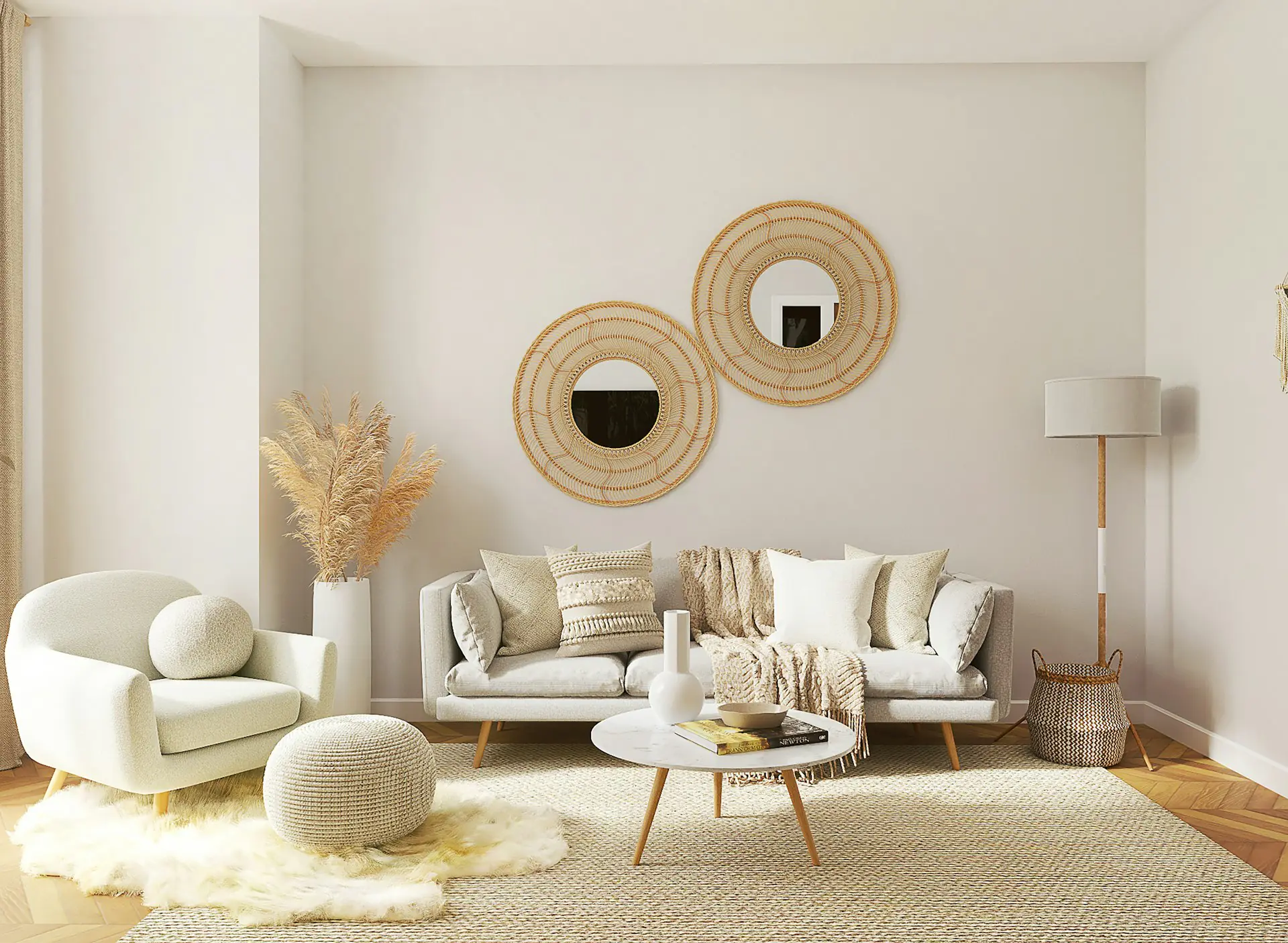 Modern interior with beautiful flooring