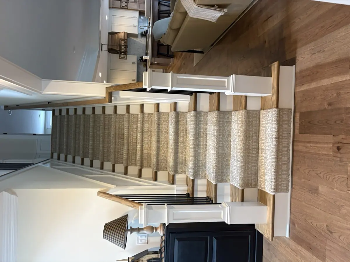 Installed stair runner
